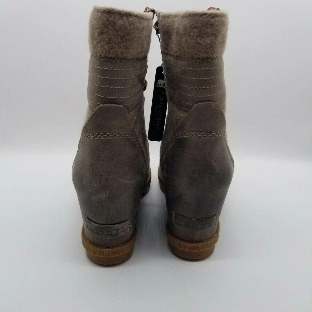 Sorel Women's Lexie Wedge Khaki II Winter Ankle Boots NL3778-297 Size 9 - Picture 6 of 11